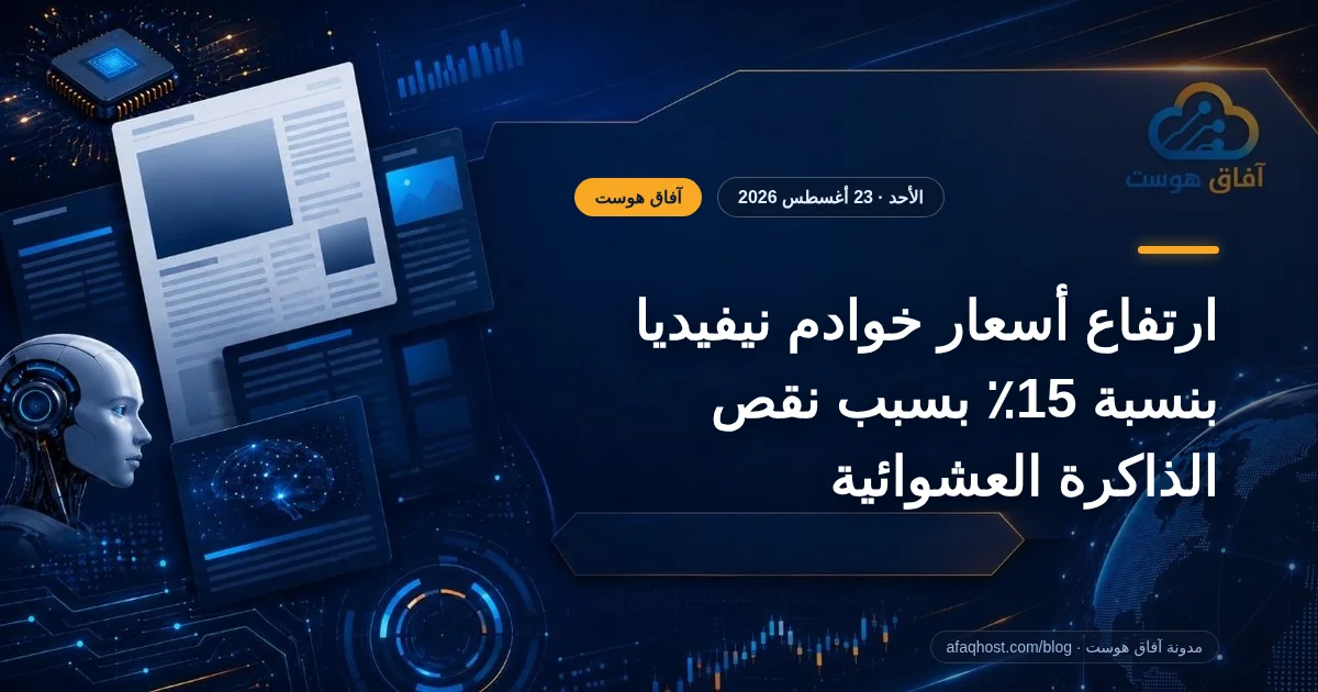 ارتفاع أسعار خوادم نيفيديا بنسبة 15٪ بسبب نقص الذاكرة العشوائية